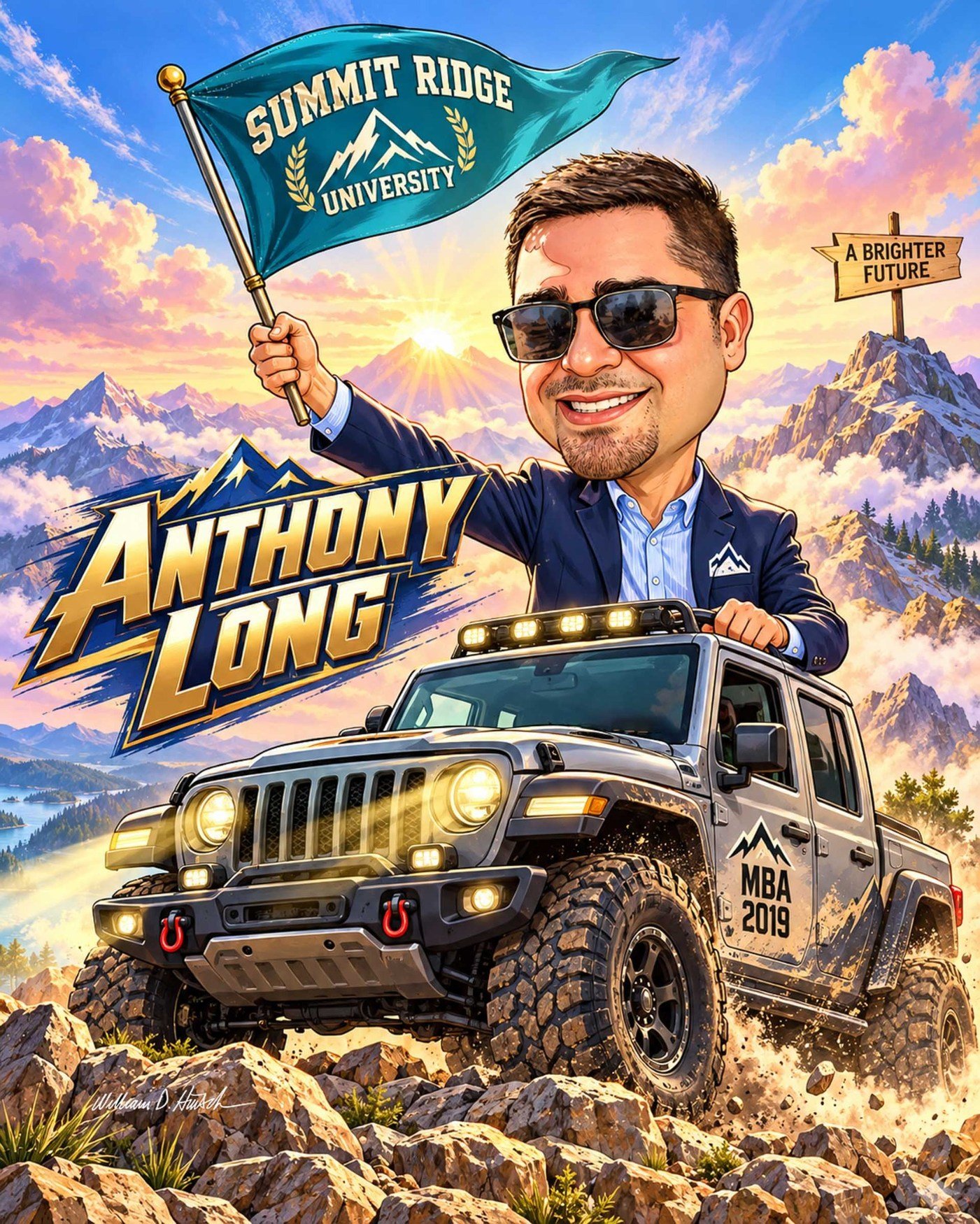 A celebratory illustrated adventure honoring Anthony Long’s climb to success.