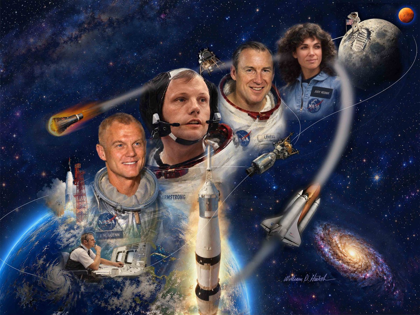 Ohioans in Space, the Ohio Statehouse Rotunda mural