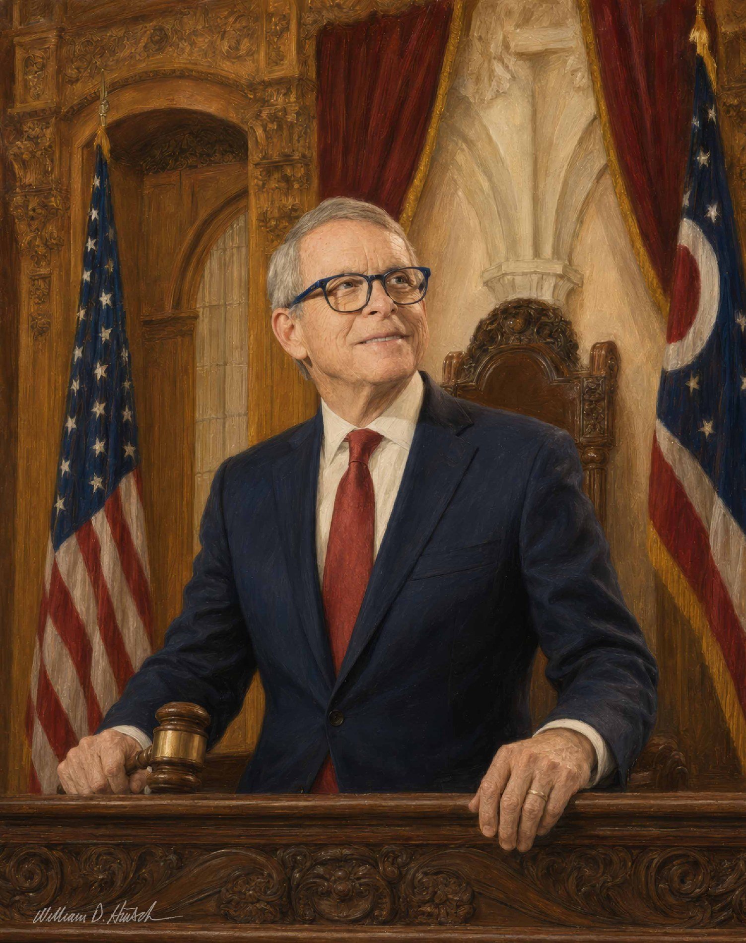 Portrait of Ohio governor Mike DeWine.